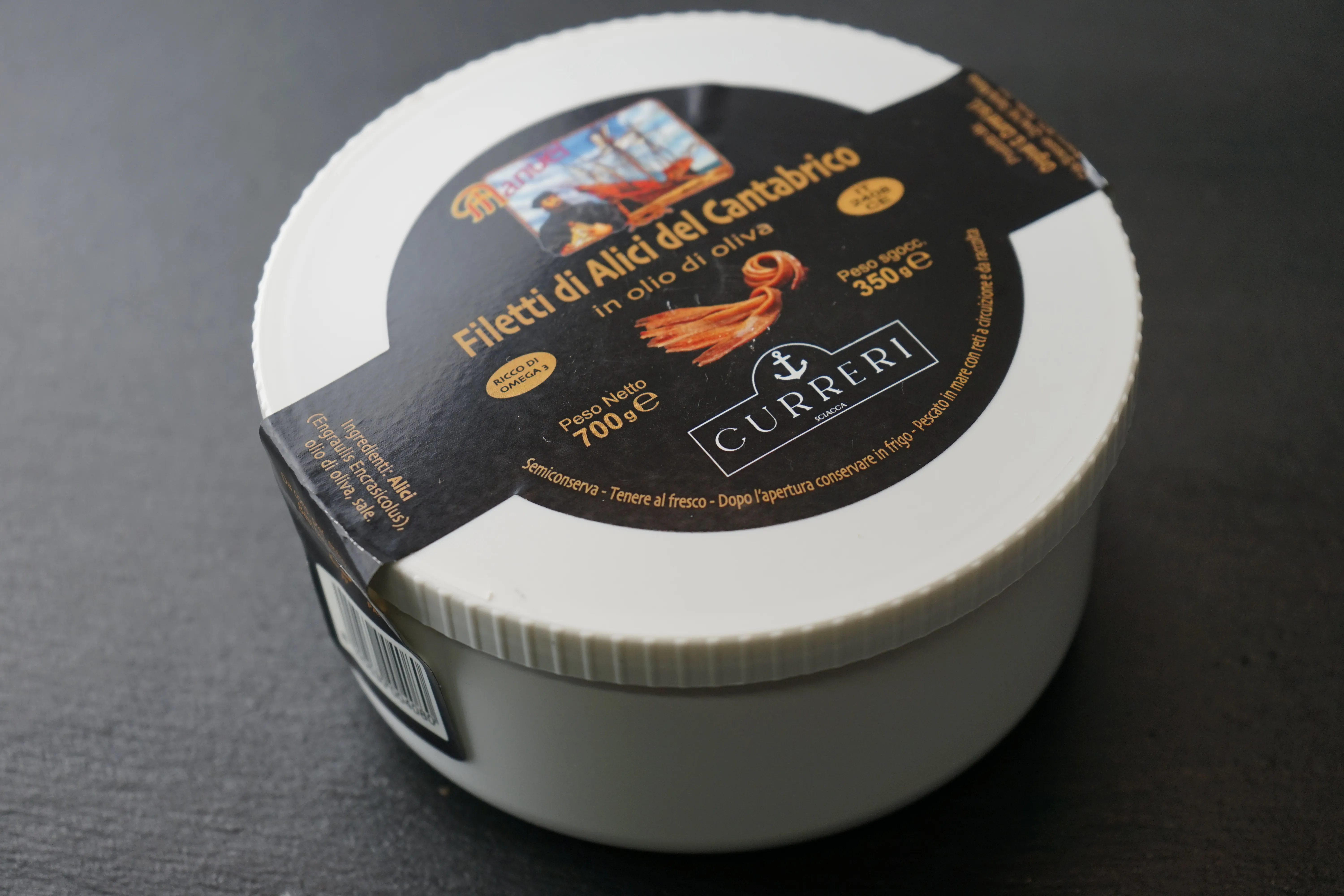 Filetti di acciughe del Cantabrico